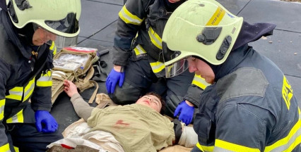 Taktické námětové cvičení profesionálních  báňských záchranářů – zdravotníků