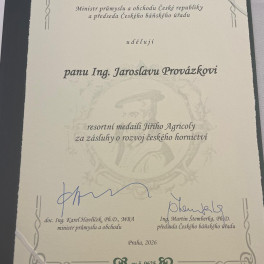 Resortní medaile Jiřího Agricoly